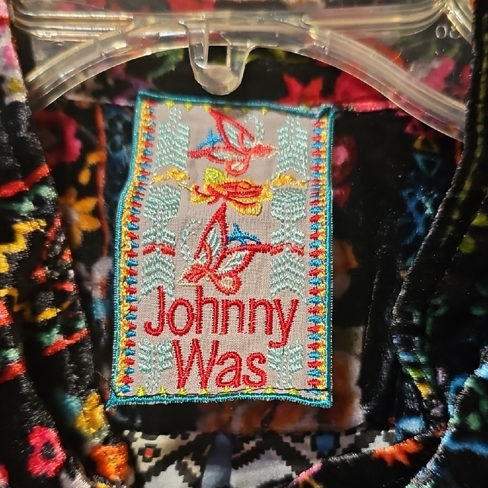 Johnny Was Multicolor Velvet Jacket - Picture 2 of 9